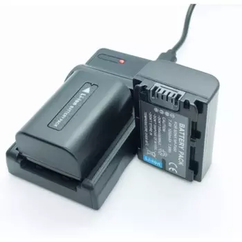 2 аккумулятора и быстрое зарядное устройство USB для Sony DCR-SR68, DCR-SR88 Handycam Camcorder