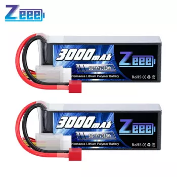 2 блока Zeee 11,1 V 50C 3000mAh 3S Lipo батарея софтбокс с разъемом Deans для радиоуправляемых дронов FPV автомобилей грузовиков лодок