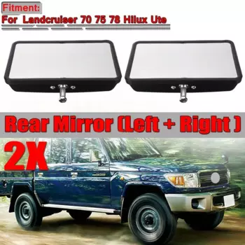 2 черных дверных передних боковых зеркала заднего вида для Toyota Land Cruiser 70 75 78 HILUX UTE