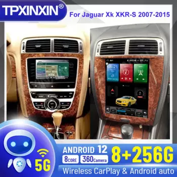 2 Din Android 12,0 8 + 256G для Jaguar XK XKR S 2007-2015 автомобильное радио, мультимедийный плеер, GPS-навигация, автомобильное стерео головное устройство Carplay