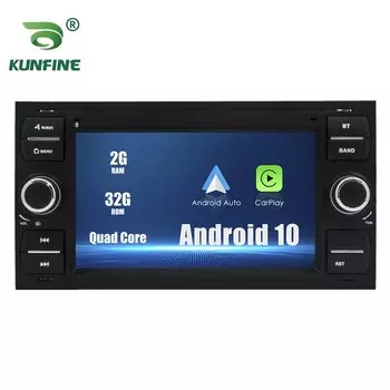 2-диночный автомобильный радиоприемник Android для Ford focus 2004-2008, автомобильная стереосистема, автомобильный мультимедийный видеоDVD-плеер, GPS-навигация, Carplay