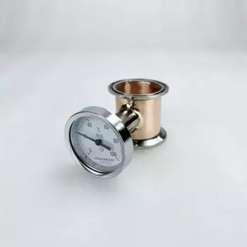 Медная труба YOHOYAMA с тройным зажимом для термометра