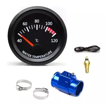 2 дюйма 52 мм автомобильный датчик температуры воды 40 ~ 120 С датчиком температуры воды и соединительной трубой температуры воды, адаптером датчика 1/8ZG, автомобильным датчиком