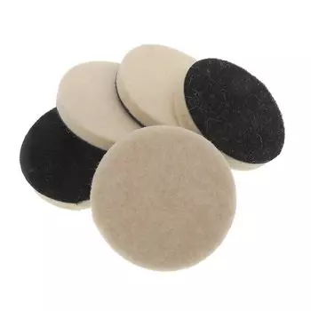 2-дюймовая шерстяная фетровая полировальная подушечка на липучке, сжатая шерстяная полировальная подушечка для колес для автомобиля, лодки, полировка воском, уплотнение (5 шт.)
