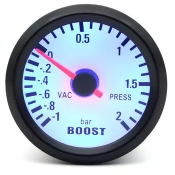 2 дюймовый 52 мм механический турбоусилитель-1 ~ 2 бар/ -30 ~ 30 PSI вакуумный пресс-метр аналоговый черный чехол светодиодный