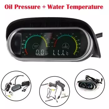 2 функции 12 В/24 В Универсальный датчик давления масла для грузовиков и автомобилей + набор датчиков температуры воды, датчик, индикатор давления масла