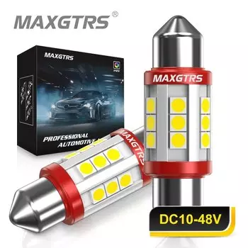 2 гирлянды C5W C10W 3030 SMD светодиодная лампочка 31 мм 36 мм 39 мм 41 мм CANBUS 24 в теплый белый Автомобильный светодиодный светильник Внутренняя купольная карта лампа для чтения