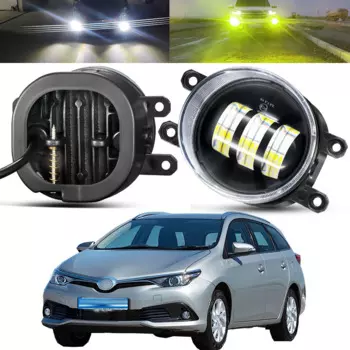 2 х 30 Вт 6000 лм светодиодные противотуманные фары в сборе для Toyota Auris (_E18_) 2012-2018 H11 автомобильные левые + правые противотуманные фары DRL дневного света 12 В