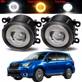 2 х 30 Вт Автомобильные светодиодные противотуманные фары в сборе для Subaru Forester 2013-2018 H11 Angel Eye DRL Противотуманные фары указателя поворота дневного света Стайлинг