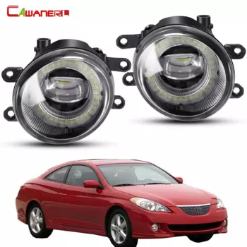 2 х противотуманные фары «ангельские глазки» в сборе для Toyota Solara 2007 2008, передний бампер автомобиля, светодиодные противотуманные фары дневного света DRL 30 Вт 8000LM 12 В