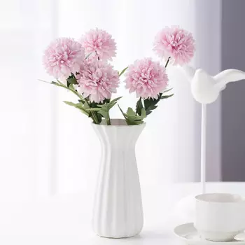 Искусственные цветы, 2 головки, 1 бутон, Шелковые Шарики, хризантемы, домашнее свадебное украшение «сделай сам», рождественский подарок, искусственные растения для гостиной