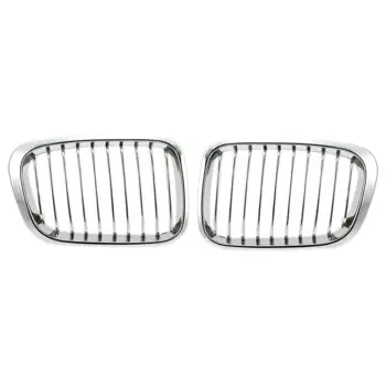 2 Хром Передняя решетка радиатора для BMW 1998-2001 E46 320I 323I 325I 328I 330I 4-дверный седан