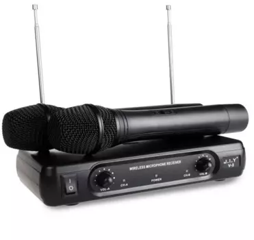 2 карманные UHF частоты динамические капсулы 2 канала беспроводной микрофон для караоке система микрофон Sem Fio Mic Micro V2