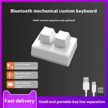 2-клавишная DIY программирование макросов пользовательская клавиатура RGB копировальная паста мини-кнопка беспроводная игровая клавиатура Macropad механический подарок