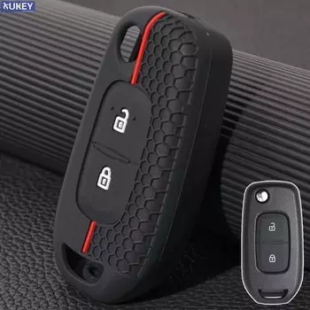 2-кнопочный силиконовый автомобильный брелок для ключей, чехол-держатель, защитный чехол для Renault Megane Logan 2 Stepway Sandero Twingo Kangoo