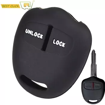 2-кнопочный силиконовый чехол для ключей для Mitsubishi Lancer Outlander Pajero Mirage Triton ASX Grandis 2006-2015, корпус брелока без ключа