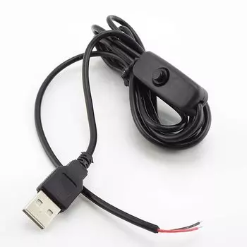 2-контактный 2 м USB-удлинительный кабель, разъем питания, светодиодные чипы, переключатель включения/выключения света, электрический провод 5 В, 12 В для светодиодной ленты, освещения D4