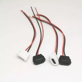 2-контактный водонепроницаемый USB-разъем типа USB-C, гнездовая база прямого сжатия, гнездовая розетка, интерфейс зарядки со сварочной проволокой