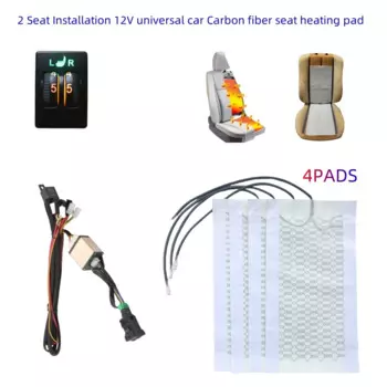 2-местный 5-уровневый переключатель с подогревом сиденья из углеродного волокна для автомобилей Toyota Prado, Corolla,RAV4, Reiz, Yaris, Camry, Crown EZ, Vios, Venza
