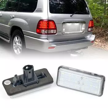 2 ошибки, 18 светодиодов, освещение номерного знака автомобиля для Toyota Land Cruiser 100 Land Cruiser 200 Prado 120 для Lexus LX470 GX470