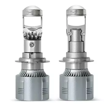 2 шт. 100 Вт H4 светодиодные мини-лампы для фар супер яркие 50000LM двухсветодиодные линзы проектора H4 фары дальнего ближнего света для автомобиля мото