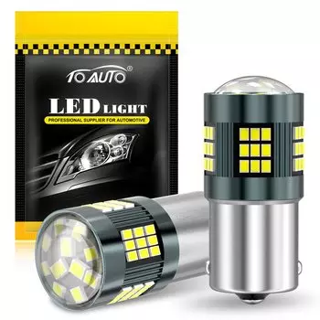 2 шт. 1156 BA15S P21W 1157 BAY15D P21/5W Светодиодная лампа 1156 BAU15S PY21W Светодиодная лампа с автоматическим указателем поворота 12 В Янтарный Красный Белый