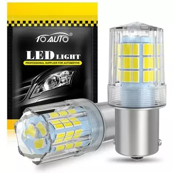 2 шт. 1156 BA15S P21W 1157 P21/5W BAY15D BAU15S PY21W Светодиодный светильник 39SMD 3030 2400LM Замена для автомобиля Реверсивный фонарь Автомобильный светодиод