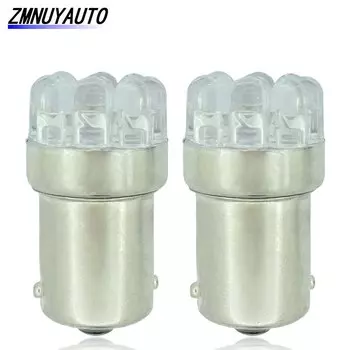 2 шт. 1156 BA15S P21W LED S25 7506 Светодиодная лампа 9 светодиодов Белый Красный Желтый Автомобильный задний тормозной фонарь поворота Автоматический тормозной фонарь заднего хода 12 В R5W