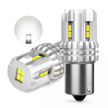 2 шт. 1156 P21W светодиодные лампы Canbus BA15S 7506 без ошибок, автомобильный задний фонарь заднего хода для Skoda Fabia Yeti Praktik Octavia A5 A7 2 1