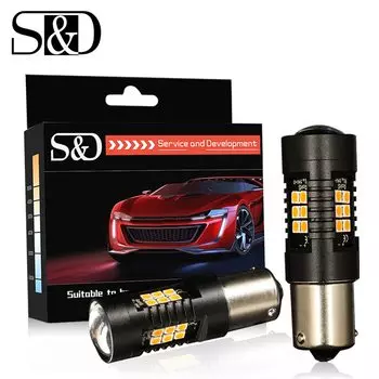 2 шт. 1200LM 1156 BAU15S светодиодная лампа автомобильный противотуманный фонарь задний фонарь дальнего света DRL автоматический указатель поворота фонари заднего хода 6000K 3030 21SMD 12V D035