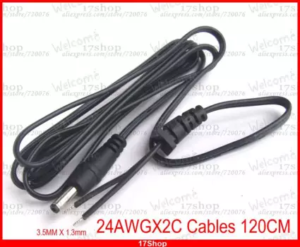 2 шт. 125 см/40 дюймов 3,5 мм x 1,3 мм штекер постоянного тока 24AWG X2C кабели для планшетов, ПК зарядное устройство