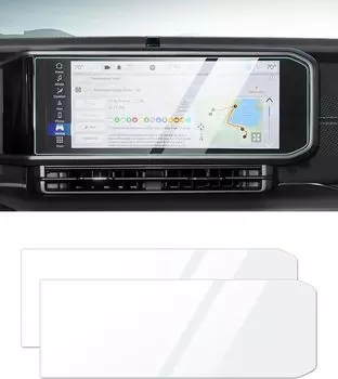 2 Шт., 12,3-дюймовая HD-защитная Пленка Из Закаленного Стекла Для Автомобильной Навигации Для Jeep Wrangler JL Gladiator JT 2024