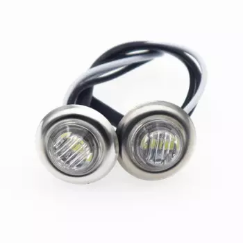 2 шт. 12 В 3 светодиода 3/4 "круглый янтарный прицеп хромированные боковые габаритные фонари грузовики тракторы габаритные огни лампа пуля водонепроницаемый красный