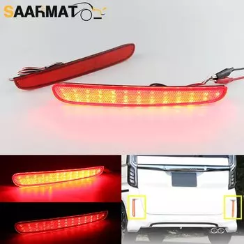 2 шт., 12 В светодиодная красная задняя противотуманная фара для 2021-2024 Honda N-Box, Светодиодный отражатель заднего бампера, фонарь тормоза, автомобильные аксессуары