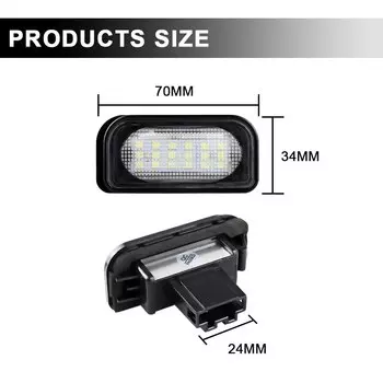 2 шт. 12 В светодиодная лампа освещения номерного знака без ошибок Canbus для Mercedes Benz W203 4D W211 W219 6000k белая лампа номерного знака