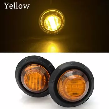 2 шт. 12 В светодиодные боковые габаритные фонари для прицепа 3 SMD желтый, белый, красный для грузовиков, габаритные лампы, указатель поворота, водонепроницаемые постоянные