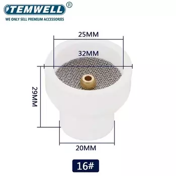2 шт. белые керамические насадки для сварки TEMWELL #16 для WP9/20/17/18/26 Tig