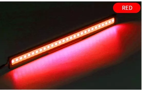 2 шт. 17 см светодиодная лента для украшения фар автомобиля, бар drl, водонепроницаемая светодиодная дневная ходовая лампа, Стайлинг, задние фонари 12 В, красный, синий