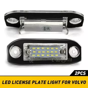 2 шт 18 SMD CANBUS, белый цвет, фотономерной знак для Volvo XC60 XC70 II V50 V60 C30 C70 S80 S40 S60 XC90 Car 31253006