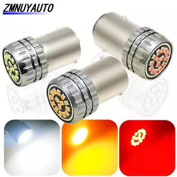 2 шт./1 шт. 1156 BA15S BAU15S P21W LED 1157 BAY15D PY21W Светодиодная лампа P21 5 Вт 15SMD 3030 Автомобильные указатели поворота Авто лампа заднего хода