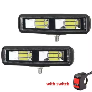 2 шт., 20 Вт, 12 В, 24 В, рабочий светильник COB 2SMD, автомобильный светодиодный рабочий светильник, прожектор для авто, мотоцикла, грузовика, лодки, трактора, прицепа, бездорожья