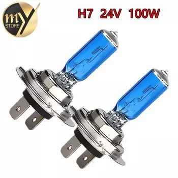 2 шт. 24 В H7 100 Вт галогенная лампа супер яркие противотуманные фары высокой мощности автомобильные фары источник света автомобиля парковка белый 6000K