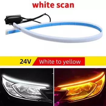 2 Шт., 24 В, Светодиодные Дневные Ходовые Огни Для Грузовиков, Водонепроницаемые, Мягкие, Дневные
