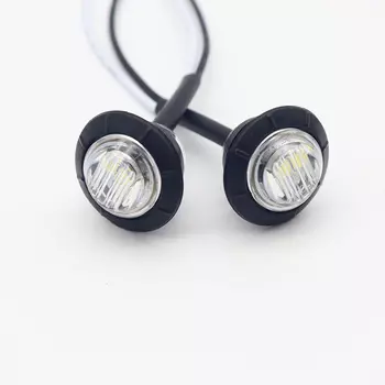 2 шт., 24 В, водонепроницаемые боковые габаритные индикаторы, светодиодная пулевидная лампа для грузовика, прицепа, задние габаритные огни