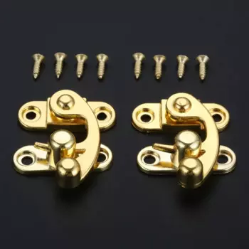 2 шт. 29*33 мм мебельная фурнитура с замком, коробка для чемодана, защелка, застежка, пряжки, античный правый замок, деревянная коробка из цинкового сплава, застежки