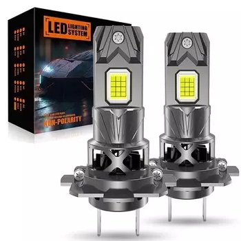 2 шт. 300 Вт Turbo H7 светодиодные лампы для фар CANBUS Lights 30000LM H7 Led Mini Lamp 24 шт. 3570 CSP Беспроводной автомобильный светодиод с вентилятором 12 В 6500 К