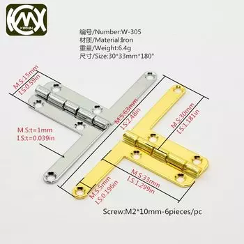 2 шт. 30*33 мм * 180 градусов высококачественный деревянный ящик металлические петли # ювелирный ящик # коллекционный ящик # винный Чехол # деревянный Рабочий чехол петли