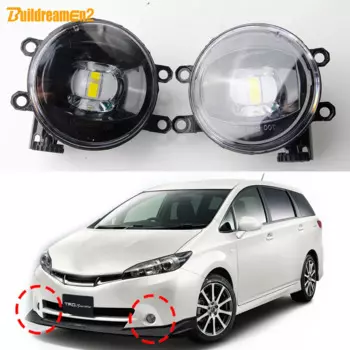 2 шт. 30 Вт автомобильные левые + правые светодиодные противотуманные фары в сборе DRL H11 для Toyota Wish (AE20) II 2009 2010 2011 2012 2013 2014 2015 2016 2017