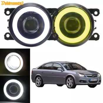 2 шт. 30 Вт H11 Противотуманные фары ангельские глазки DRL Для Opel Vectra C 2002-2008 Автомобильные светодиодные линзы COB Противотуманные дневные ходовые фонари