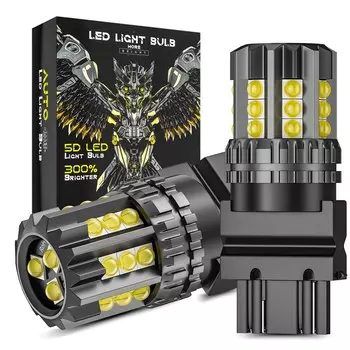 2 шт. 3157 P27/7W T25 7443 W21/5W 1156 BA15S P21W P21/5W 1157 BAY15D светодиодный лампы 3D 3030, лампа, тормозной сигнал поворота